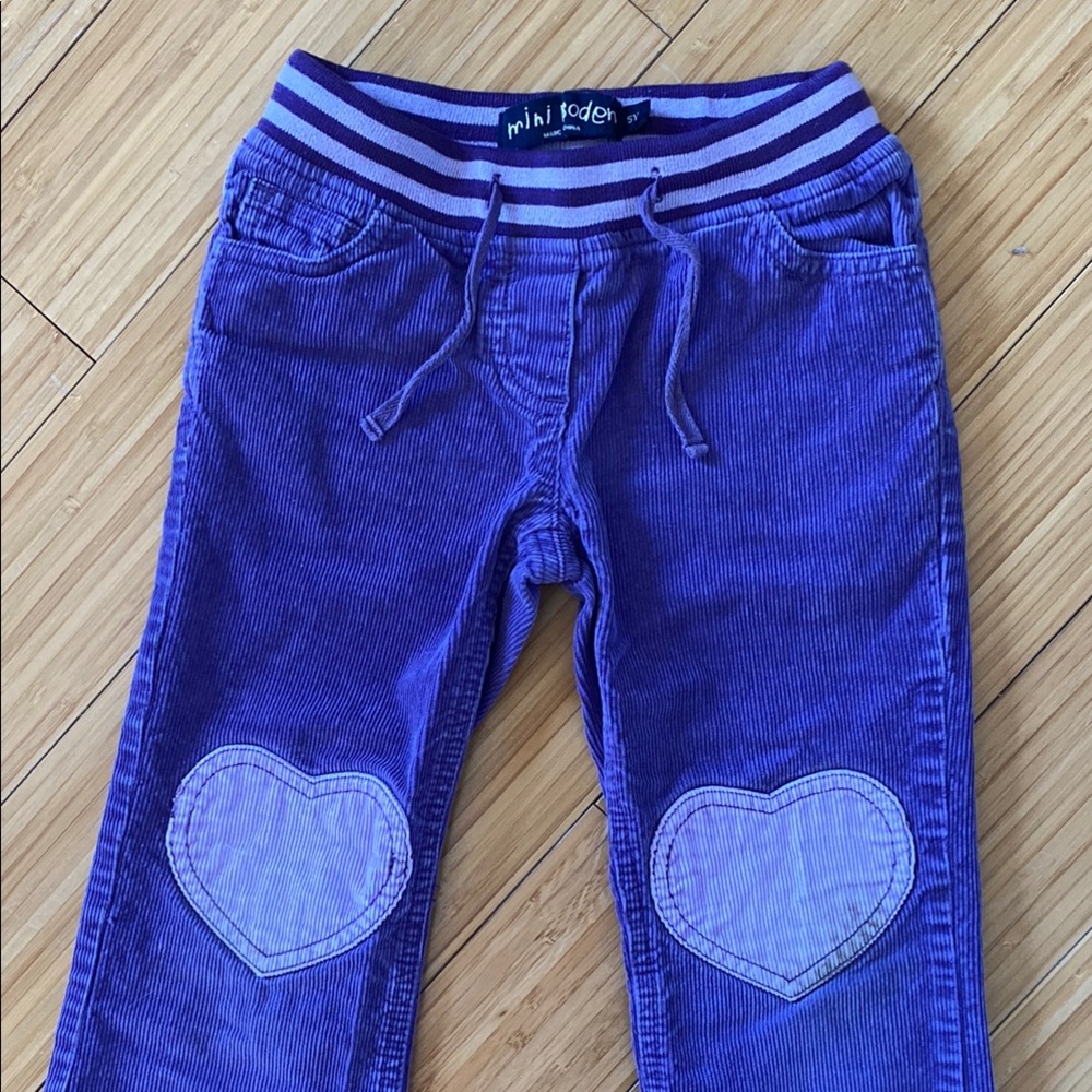 Mini Boden Purple Kids Corduroy Pants 5Y